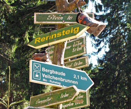 Guidepost at the Thüringer Wald