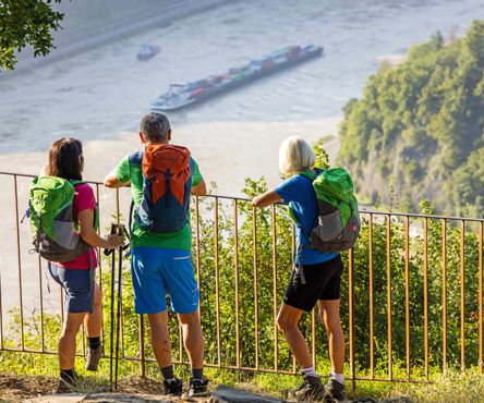 Hikers at the Loreley viewpoint
