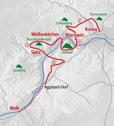 Walking Wachau map