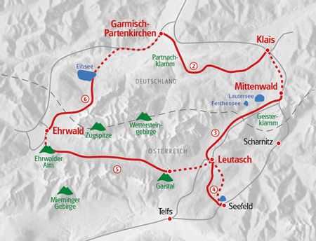 Zugspitze hiking map