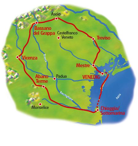Map Venetien loop tour