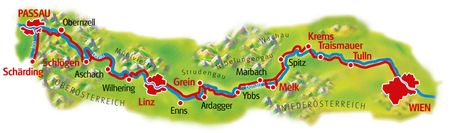 Map Danube Cycle Path