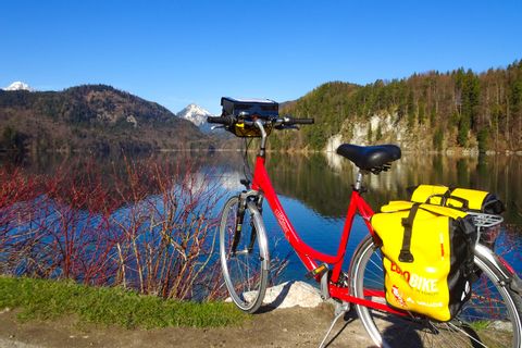 Bike on a small lake