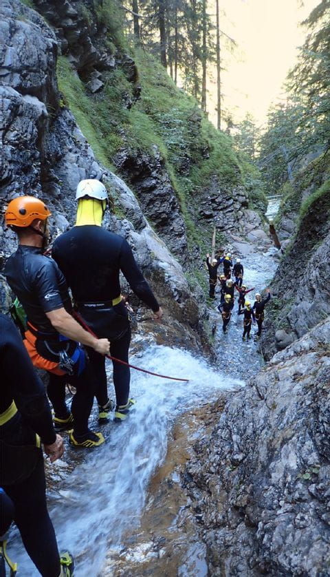 Canyoning, Pfunds, Tirol, Oostenrijk
