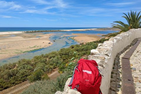 Hiking backpack with sea view in Cacela Velha