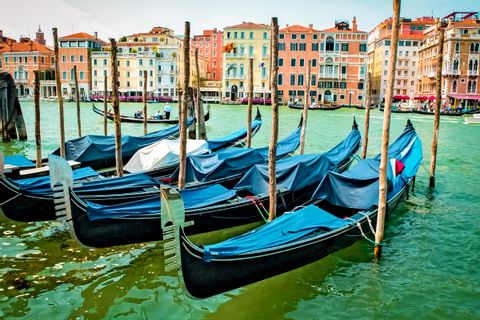 Gondolas in Venice