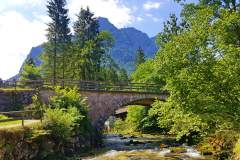 Bridge with mountain view in Pinzgau