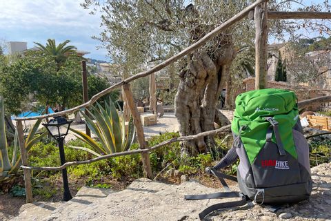 Eurohike backpack at the Hotel Es Port