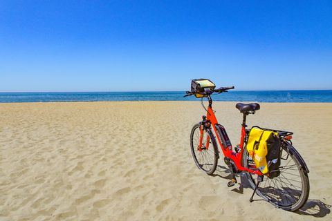 By bike to the beach in Forte dei Marmi