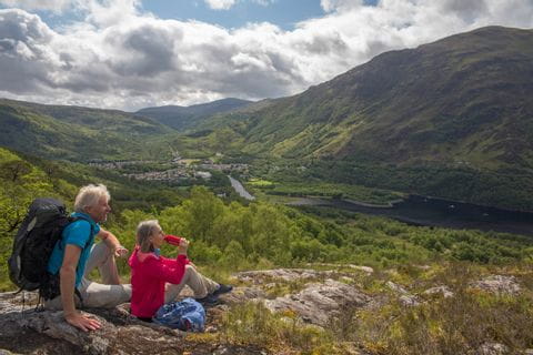 Hikers during the hiking break in Kinlochleven