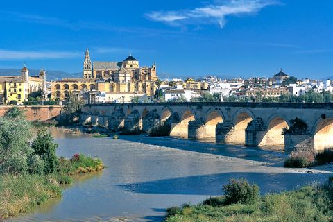 Bridge to Cordoba with the city in the background