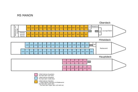 Deck plan of the MS SE-Manon
