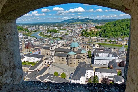 View over the historic centre of Salzburg