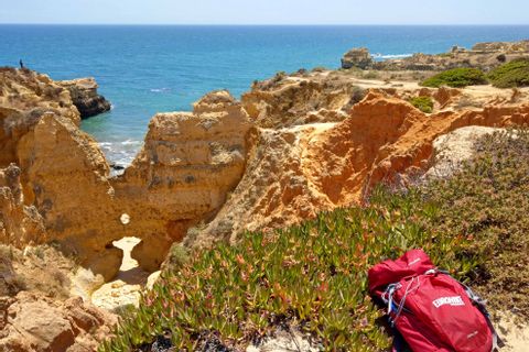 Stony landscape while hiking in the Algarve