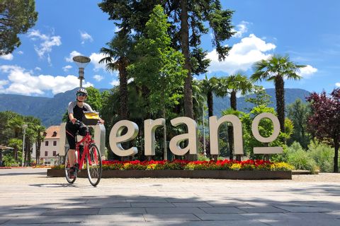 Cyclist in Merano