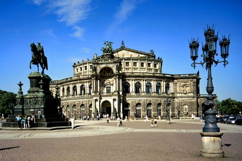 Theatre square and Semperopera in Dresden