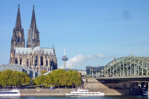 Cathedral of Cologne with River Rhine