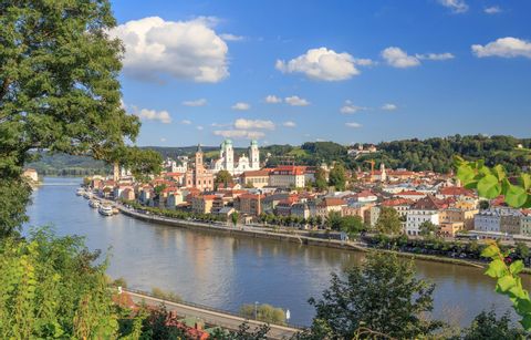 Passau, Donau, Oostenrijk, Duitsland