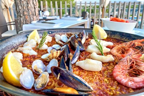 Typical paella on Mallorca