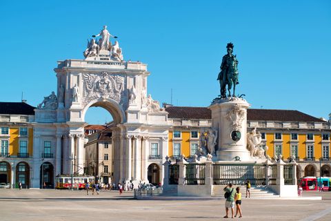 The Praca do Comercio and the gateway to Lisbon's Old Town