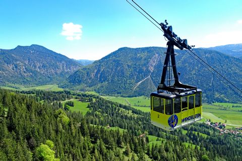 Fantastic hiking view of Wendelstein cable car