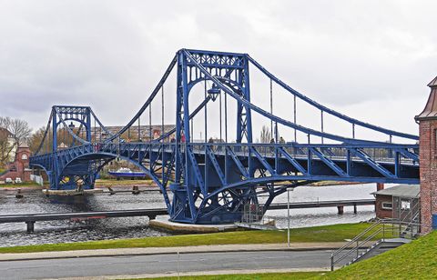 Kaiser Wilhelm brug, Wilhelmshaven, Nedersaksen, Duitsland