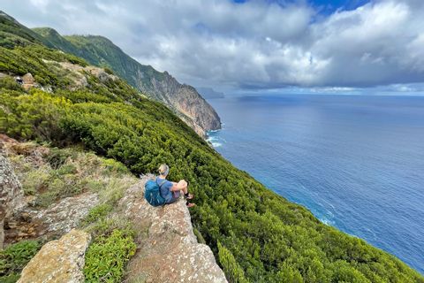 View while hiking along the northern coast of Madeira