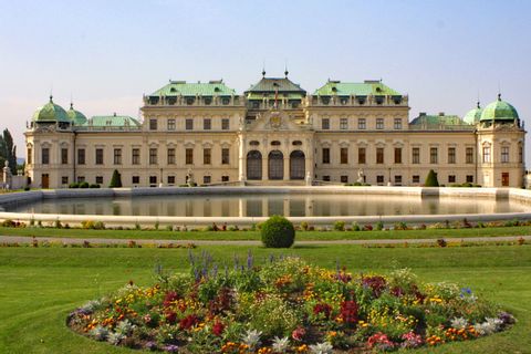 View to Castle Belvedere in Vienna