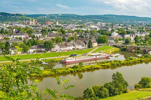 Panoramic view of Trier and the Moselle