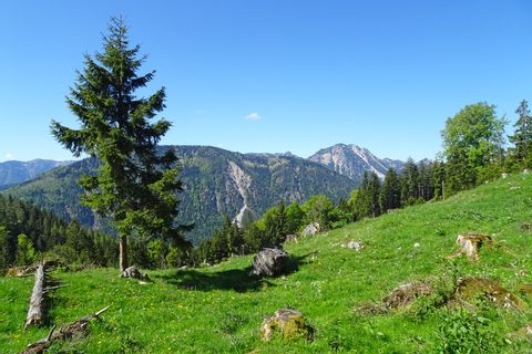 beautiful mountain landscape while hiking in Bavaria