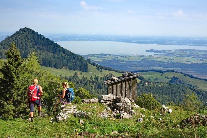 Hiking rest with Chiemsee view